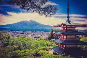 富士山と五重塔