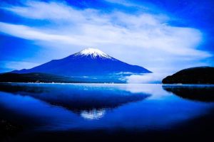山中湖の逆さ富士