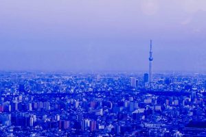 東京のビルとスカイツリー