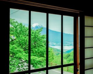 太宰治記念館からの富士山